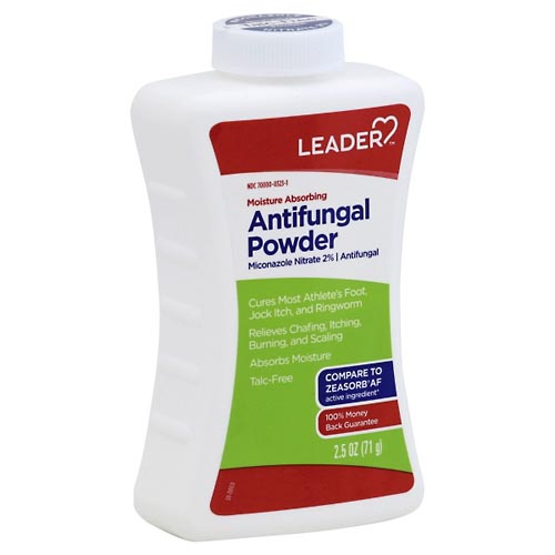 Image for Leader Antifungal Powder, Moisture Absorbing,2.5oz from SPRING CREEK PHARMACY