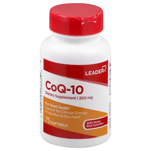 Image for Leader CoQ-10, 200 mg, Softgels,75ea from SPRING CREEK PHARMACY