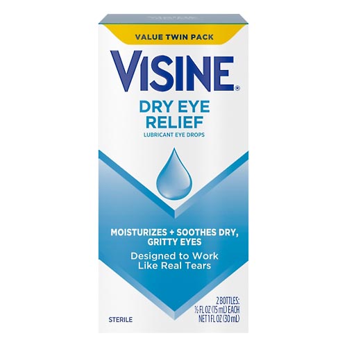 Image for Visine Lubricant Eye Drops, Dry Eye Relief, Value Twin Pack,2ea from SPRING CREEK PHARMACY