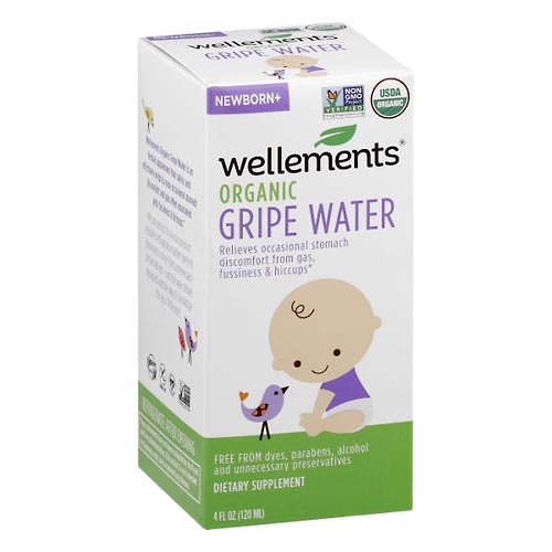 Image for Wellements Gripe Water, Organic, Newborn+,4oz from SPRING CREEK PHARMACY